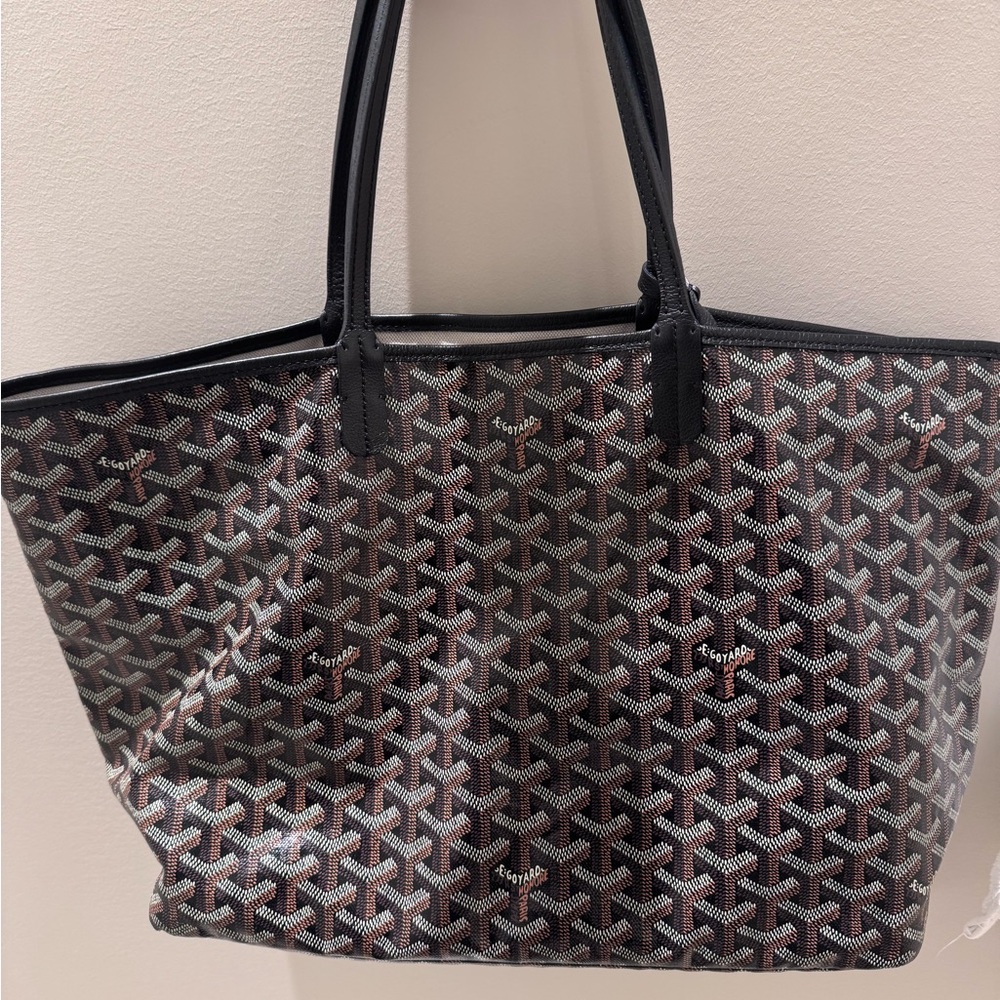Goyard Black and Brown Patterned Tote - Picture 2 of 9